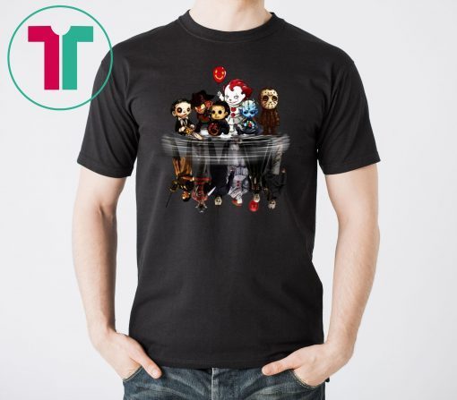 Horror characters movie water mirror reflection shirt