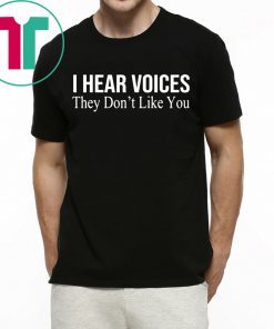 I HEAR VOICES THEY DON'T LIKE YOU TEE SHIRT