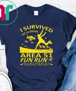 I Survived 1st Annual Area 51 5K Fun Run Tee Shirt