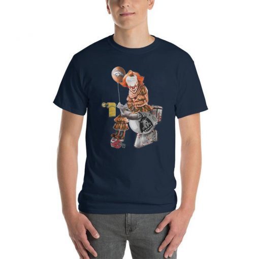 It pennywise denver broncos sitting on oakland raiders shirt
