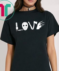 Jason Voorhees Love Icon Horror Halloween T-Shirt