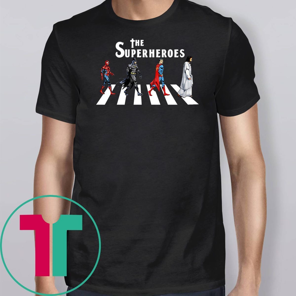 jesus and superheroes shirt