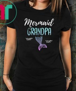Mermaid Grandpa Family Birthday Party T-shirt