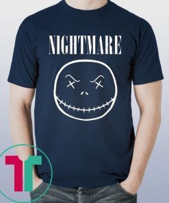 NIGHTVANA NIGHTMARE JACK FACE HALLOWEEN T-SHIRT