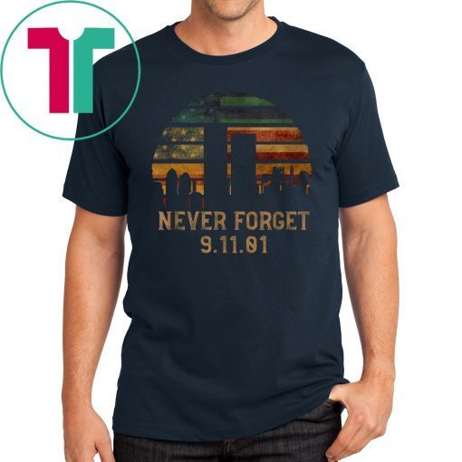 Never Forget Patriotic 911 American Flag Vintage Gifts Shirt