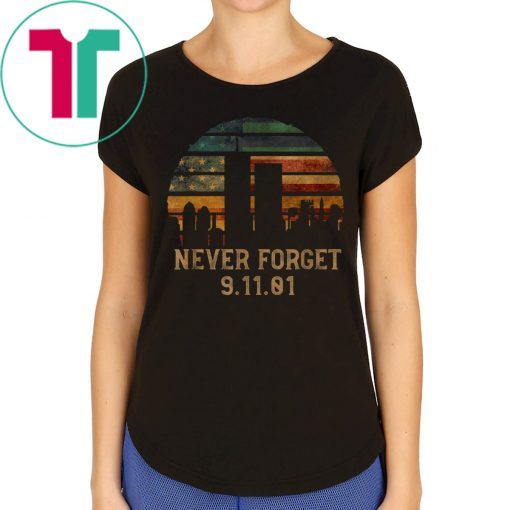 Never Forget Patriotic 911 American Flag Vintage Gifts Shirt