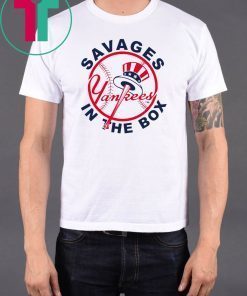 New York Yankees Baseball Logo Savages In The Box T-Shirt