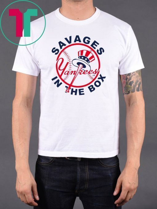 New York Yankees Baseball Logo Savages In The Box T-Shirt