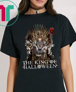 HALLOWEEN PENNYWISE IT THE KING OF HALLOWEEN IRON THRONE T-SHIRT