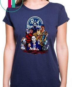 Pabst Blue Ribbon Horror Movie Characters Shirt