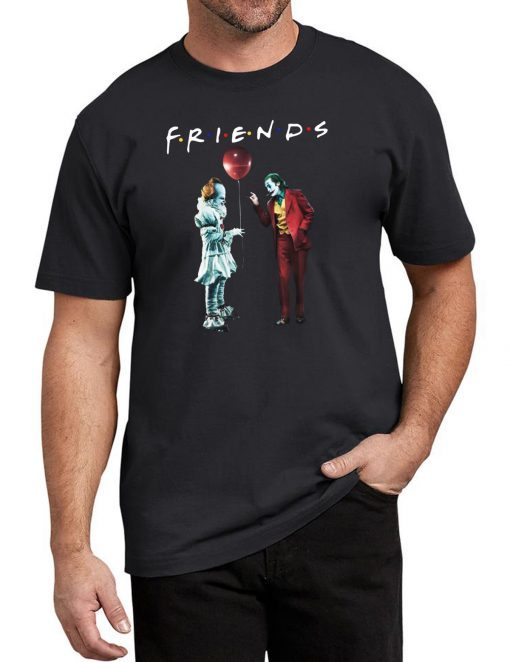 Pennywise with joker friends tv show shirt