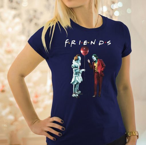 Pennywise with joker friends tv show shirt