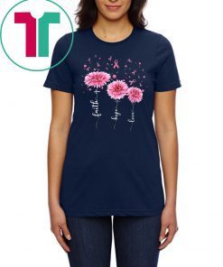 Pink Daisy Flower Breast Cancer Awareness Tee Shirt