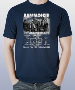 Rammstein 25th anniversary 1994-2019 signatures thank you for the memories shirt