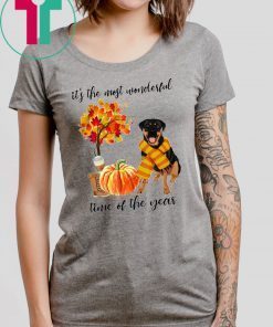 Rottweiler It’s The Most Wonderful Time Of The Year Fall Autumn Maple Leaf Shirt