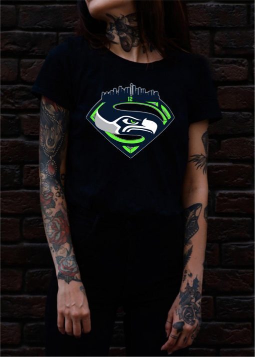 Seattle seahawks superman logo Shirt