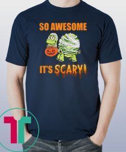 So Awesome It's Scary Mummy Turtle Halloween Kid T-shirt