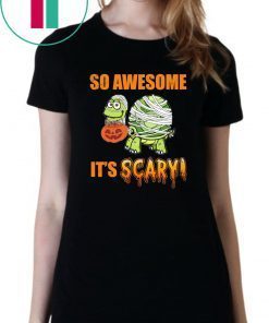 So Awesome It's Scary Mummy Turtle Halloween Kid T-shirt