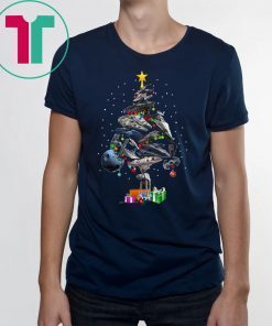 Star Wars ship Christmas tree Tee Shirt