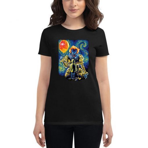 Stephen king's it pennywise starry night shirt