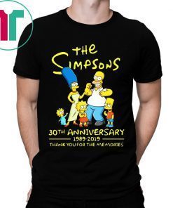 The simpsons-30th anniversary 1989-2019 thank you for memories tee shirt
