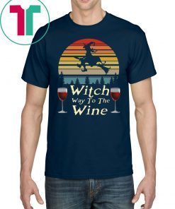 Official Witch Way To The Wine Halloween Vintage Shirt