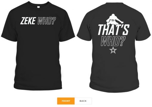 Zeke Who Dallas Cowboys official T-Shirts