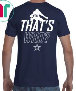Zeke Who Dallas Cowboys T-Shirt Font and Back
