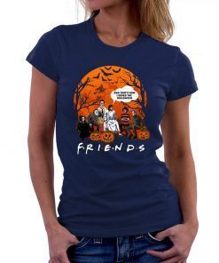 friends tv show horror movie characters and jesus and that's how l saved the haloween shirt