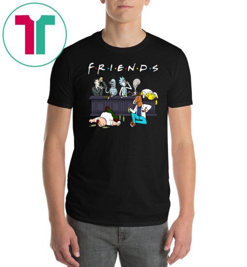 friends tv show rick and morty pete and roger drinking buddies shirt