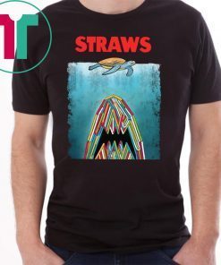 shark plastic straws save the turtle Shirt