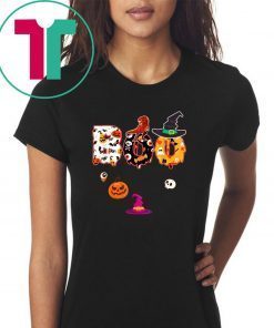 Boo Halloween Costume Dinosaur, Ghosts, Pumkin & Witch Hat T-Shirt
