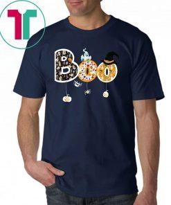 Boo Halloween Costume Spiders, Ghosts, Pumkin & Witch Hat T-Shirt