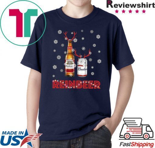 Budweiser Reinbeer Funny Beer Reindeer Christmas T-ShirtBudweiser Reinbeer Funny Beer Reindeer Christmas T-Shirt
