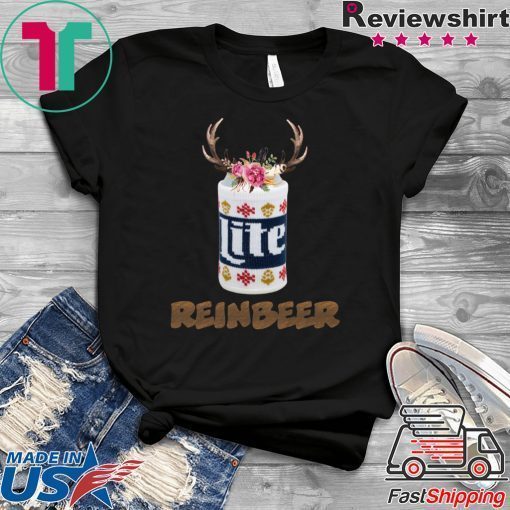 Can Miller Lite Reinbeer Funny Christmas Shirt