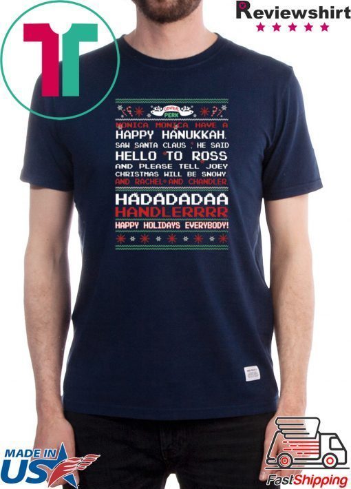Central Perk monica monica have a happy hanukkah ugly christmas shirt