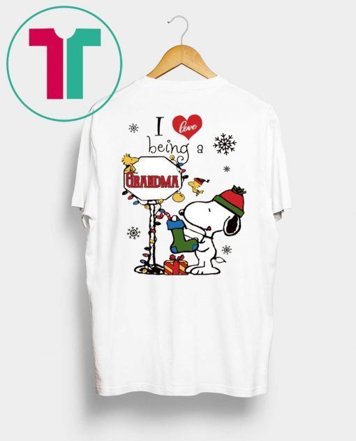Christmas Snoopy I Love Being A Grandma 2020 T-Shirt