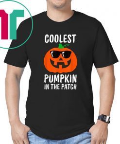 Coolest Pumpkin in the Patch, Halloween Costume Boys Girls T-Shirt
