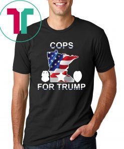 Cops For Trump Minneapolis Police Union USA Flag Tee Shirt