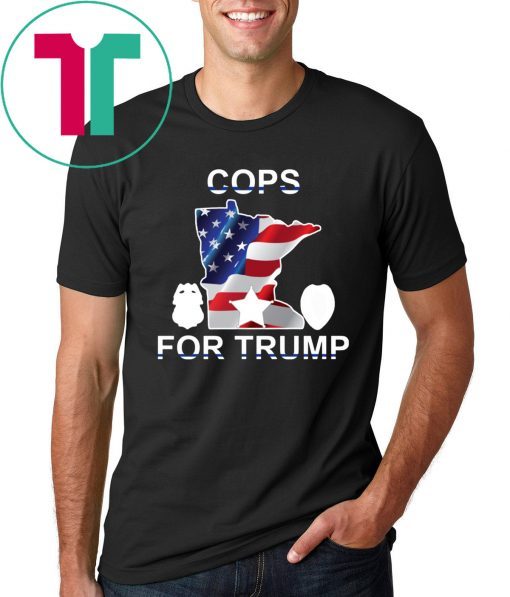 Cops For Trump Minneapolis Police Union USA Flag Tee Shirt