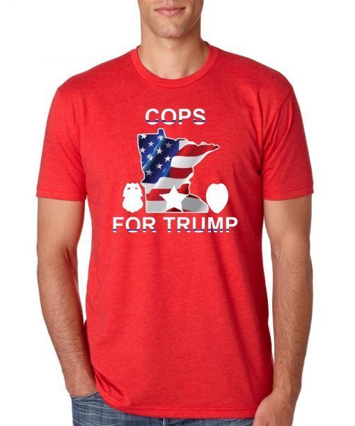 Cops For Trump Minneapolis Police Union USA Flag Tee Shirt