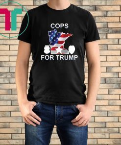 Cops For Trump USA Flag Tee Shirt