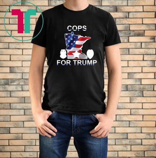 Cops For Trump USA Flag Tee Shirt