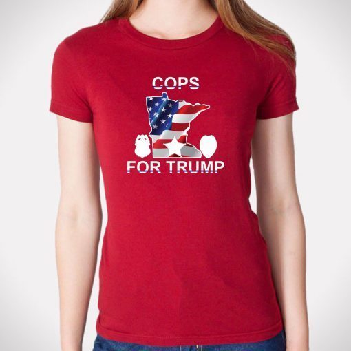 Cops For Trump USA Flag Tee Shirt