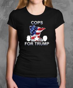 Cops For Trump USA Flag Tee Shirt