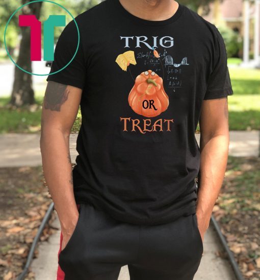 Funny Halloween Math Teacher Trig or treat Student School T-Shirt