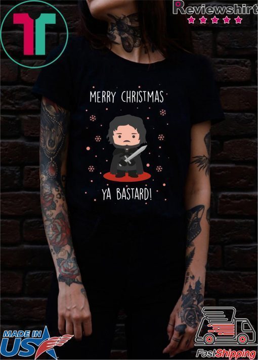 Game of Thrones GOT Jon Snow Merry Christmas Ya Bastard T-Shirt