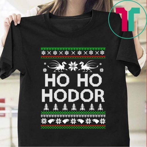 Game of throne HO HO Hodor Christmas Tee Shirt