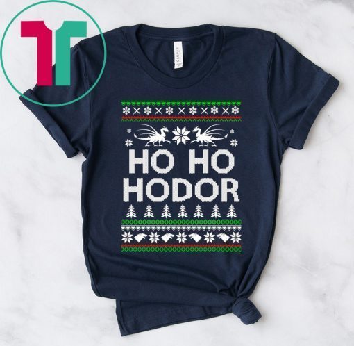 Game of throne HO HO Hodor Christmas Tee Shirt