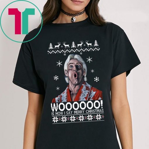 Green Ric Flair Woo Christmas T-Shirt